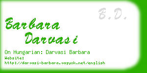 barbara darvasi business card